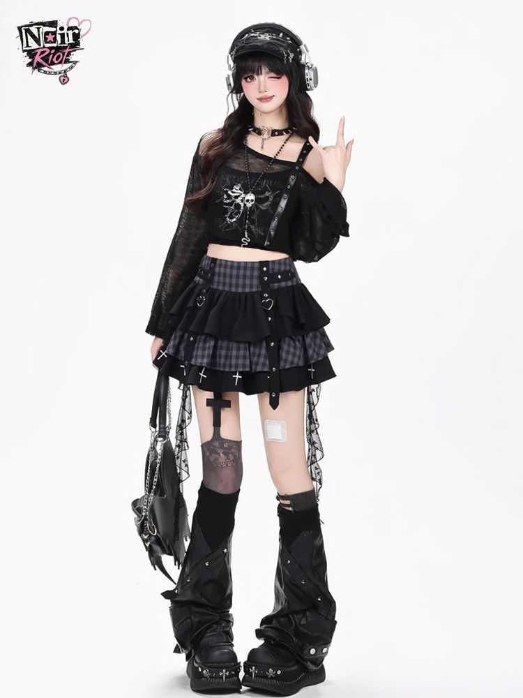 Y2K Punk Gothic Kawaii 3PCS Se - Elastic Lace Trim recension och pris