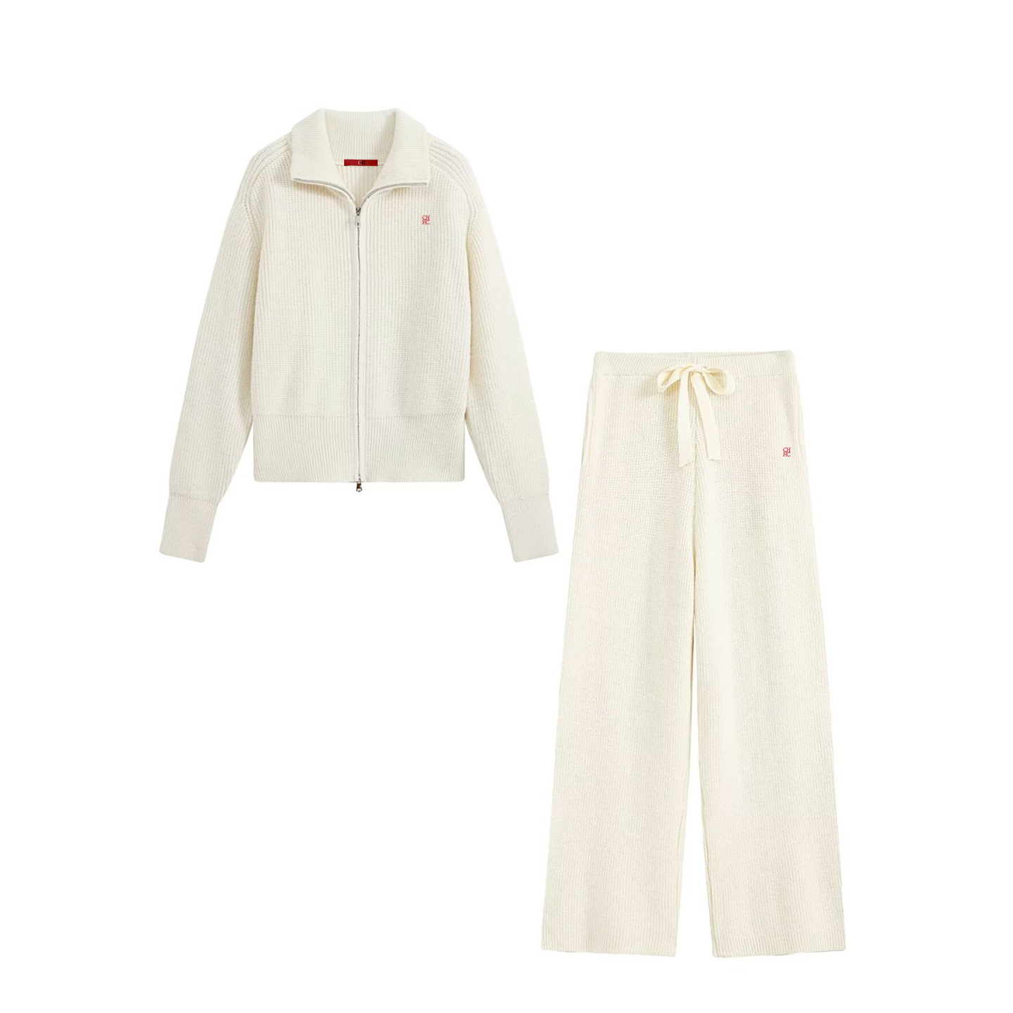 Women Zip Up Collar Knit Two P - Embellish Knit recension och pris