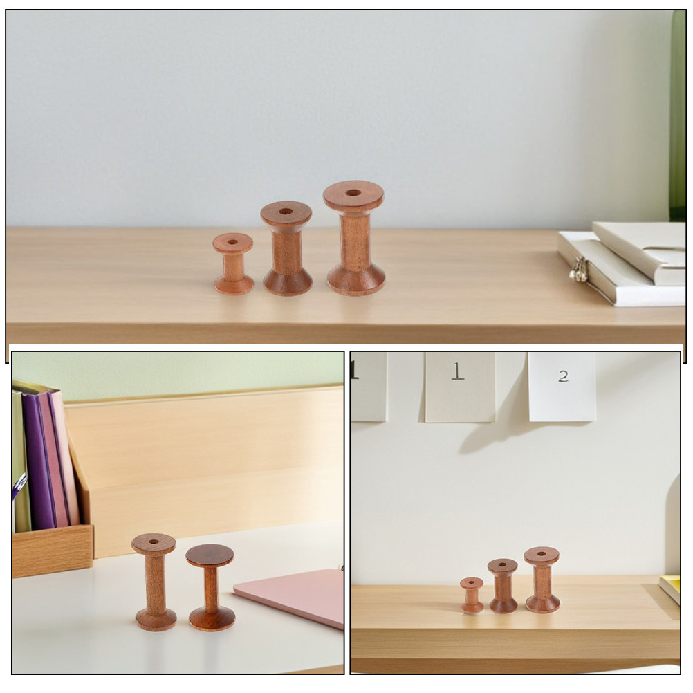 6Pcs Vintage Wood Spools Empty - Embroidery Craft recension och pris