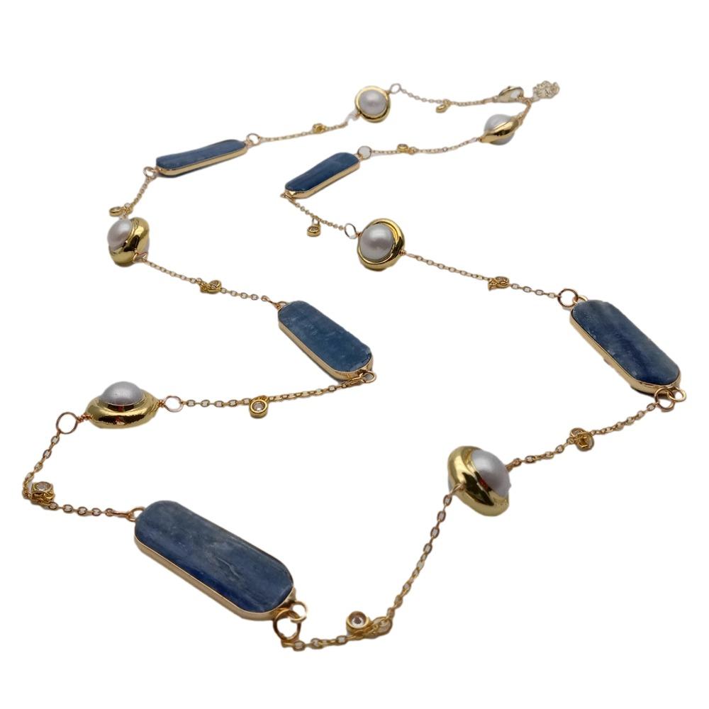 YYGEM  12x33mm Natural Blue Ky - Pearl Trim Chain recension och pris