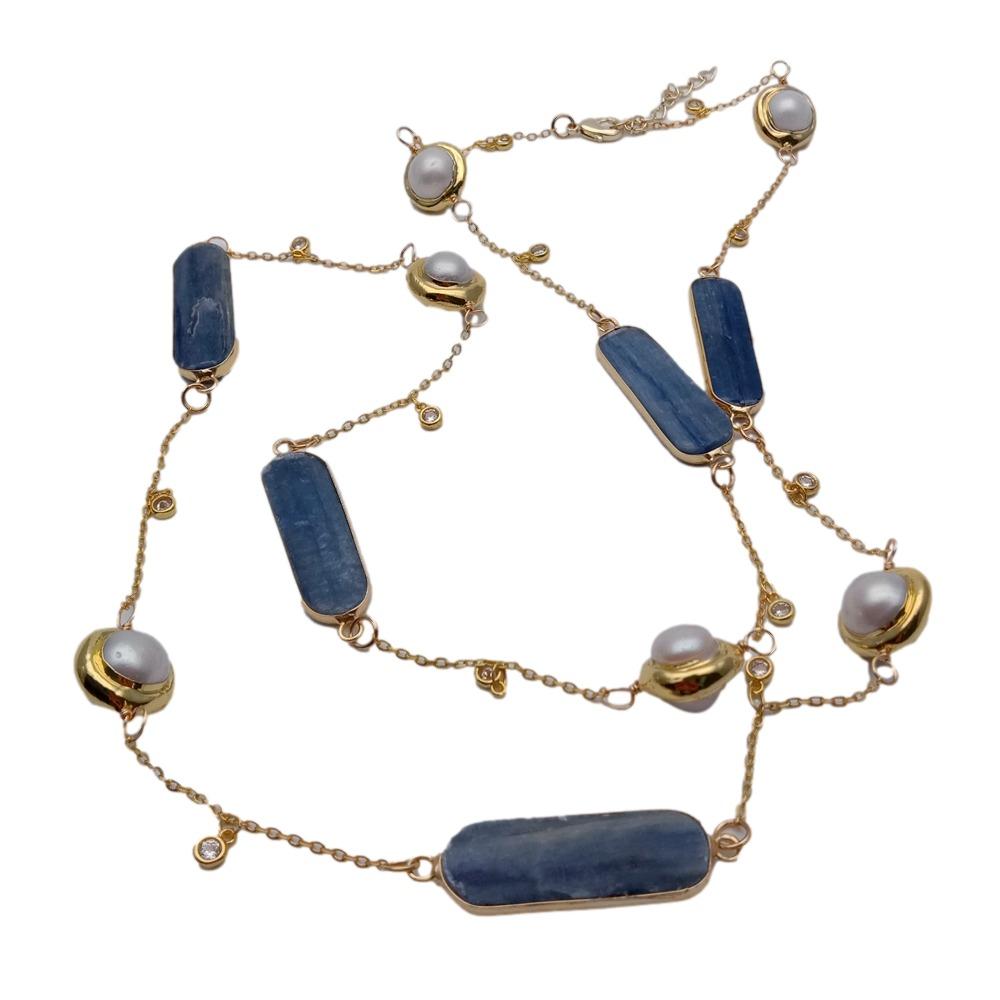 YYGEM  12x33mm Natural Blue Ky - Pearl Trim Chain recension och pris