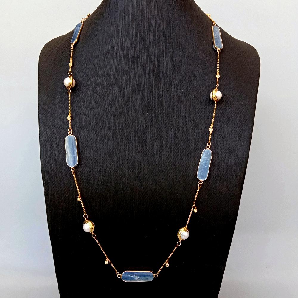 YYGEM  12x33mm Natural Blue Ky - Pearl Trim Chain recension och pris