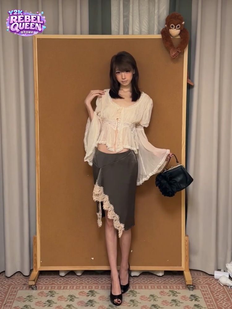 French Elegant 2 Piece Set Wom - Elastic Lace Trim recension och pris