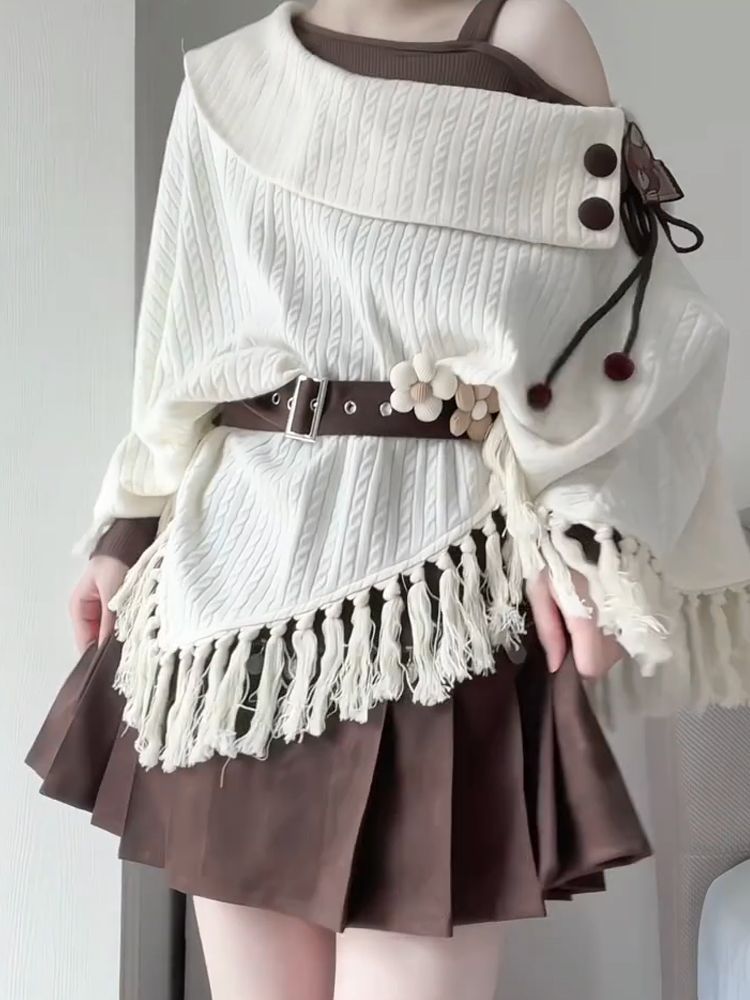 Japanese Vintage Mori Kei 2pcs - Tassel Fringe Trim recension och pris