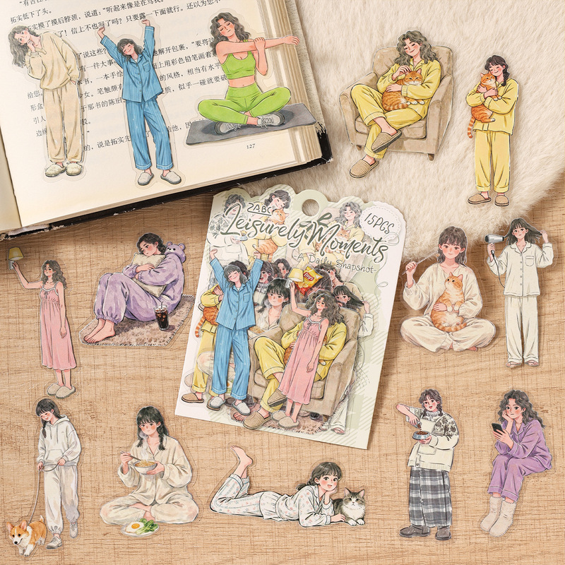 15Pcs Elegant Lady Character S - Embellishments For Scrapbooking recension och pris
